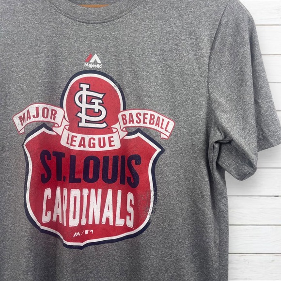 MLB St Louis Cardinals Baseball Gray Short Sleeve T-Shirt Boys Large 14/16 - Picture 3 of 5